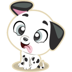 Dalmatian Cute Cartoon Sticker