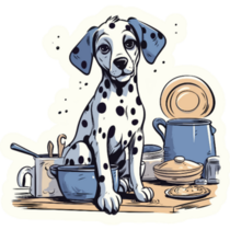 Dalmatian Dishes Sticker