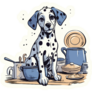Dalmatian Dishes Sticker