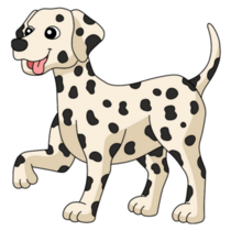Dalmatian Dog Cartoon Sticker