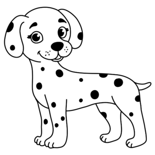 Dalmatian Drawing Sticker