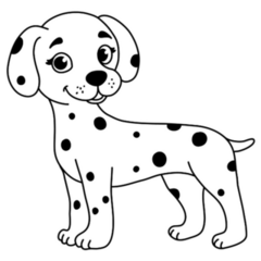 Dalmatian Drawing Sticker