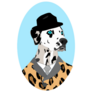 Dalmatian Fashion Icon Sticker