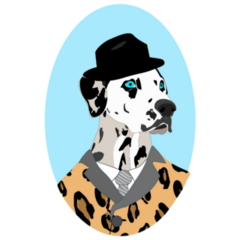 Dalmatian Fashion Icon Sticker