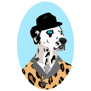 Dalmatian Fashion Icon Sticker