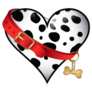 Dalmatian Heart Dog Sticker