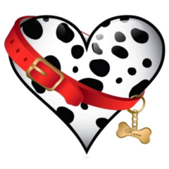 Dalmatian Heart Dog Sticker