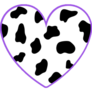 Dalmatian Heart Purple Sticker