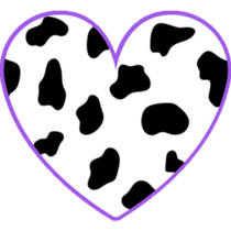 Dalmatian Heart Purple Sticker