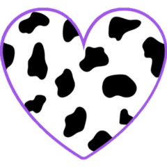 Dalmatian Heart Purple Sticker