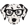 Dalmatian In Glasses Sticker