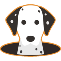 Dalmatian In Hole Sticker