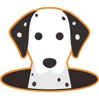 Dalmatian In Hole Sticker
