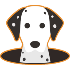 Dalmatian In Hole Sticker