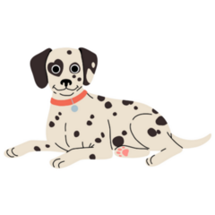 Dalmatian Laying Sticker