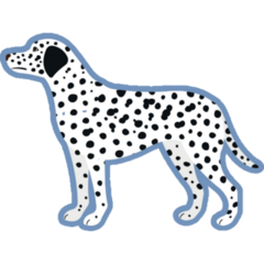 Dalmatian On Blue Sticker