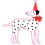 Dalmatian Present Sticker