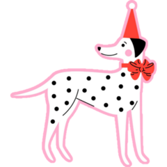 Dalmatian Present Sticker