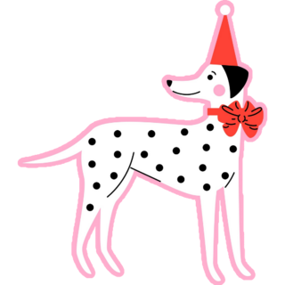 Dalmatian Present Sticker