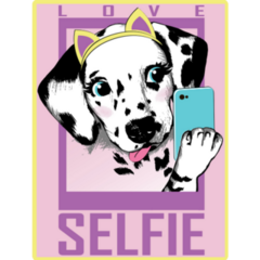 Dalmatian Puppy Selfie Queen Sticker