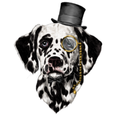 Dalmatians Top Hat Sticker