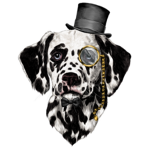 Dalmatians Top Hat Sticker