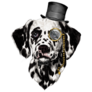 Dalmatians Top Hat Sticker