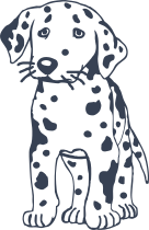 Dalmation Dog Sticker