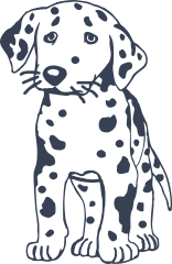 Dalmation Dog Sticker