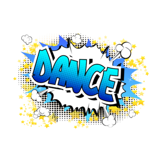 Dance Comic Book Style Text Sticker