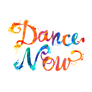 Dance Now Text Circle Sticker