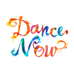 Dance Now Text Circle Sticker