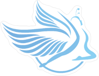 Dancing Angel Icon Sticker