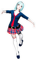 Dancing Anime Schoolgirl Sticker