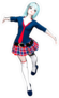 Dancing Anime Schoolgirl Sticker