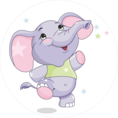 Dancing Baby Elephant Sticker