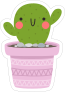 Dancing Cactus in Pot Sticker