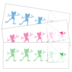 Dancing Frog Family Stickers and Decals