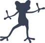 Dancing Frog Girl Or Boy Family Sticker