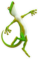 Dancing Gecko Lizard Sticker