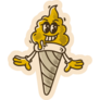 Dancing Ice Cream Cone Sticker