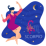Dancing Scorpio Woman Zodiac Sticker