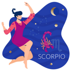 Dancing Scorpio Woman Zodiac Sticker