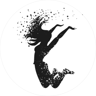 Dancing Woman Silhouette Sticker