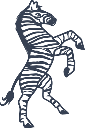 Dancing Zebra Sticker