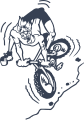 Dangerous Man On Dirt Bike Sticker