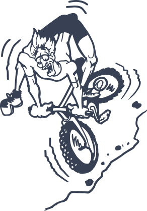 Dangerous Man On Dirt Bike Sticker