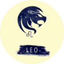 Dark Blue Leo Horoscope Astrology Sticker