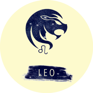 Dark Blue Leo Horoscope Astrology Sticker
