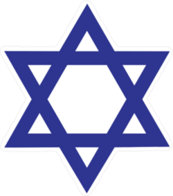 Dark Blue Star Of David Sticker